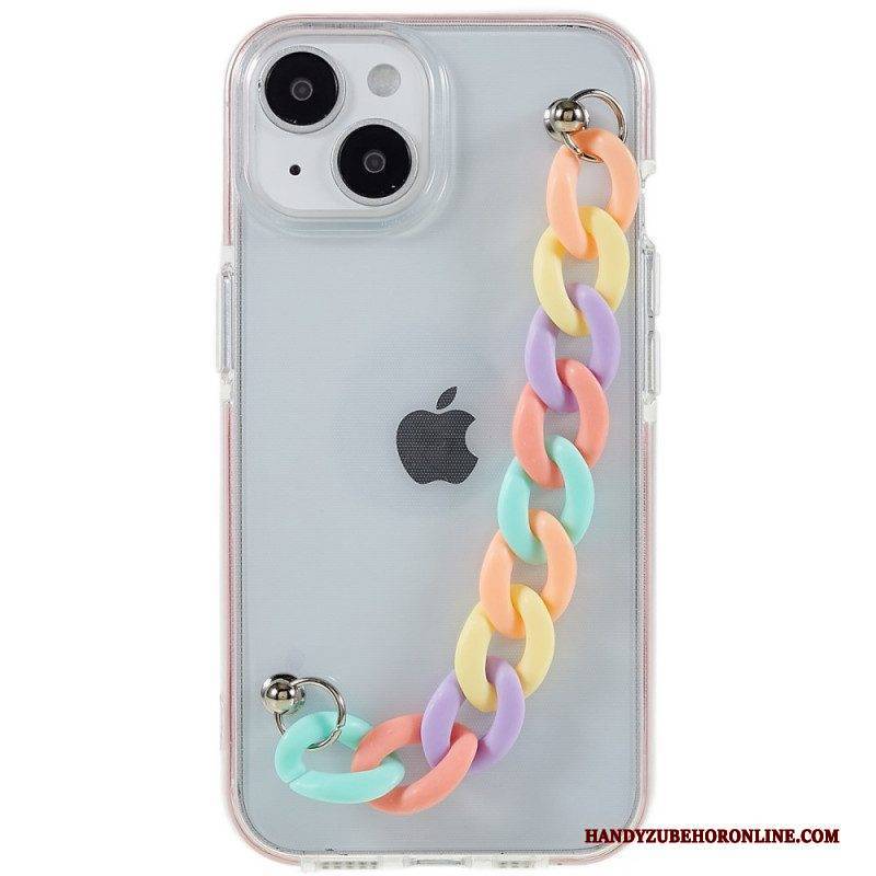 Hülle Für iPhone 14 Plus Silikon-armbandperlen