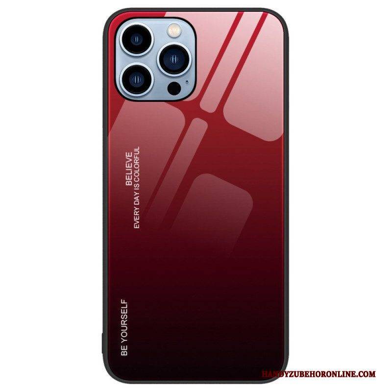 Hülle Für iPhone 14 Pro Gehärtetes Glas. Sei Du Selbst
