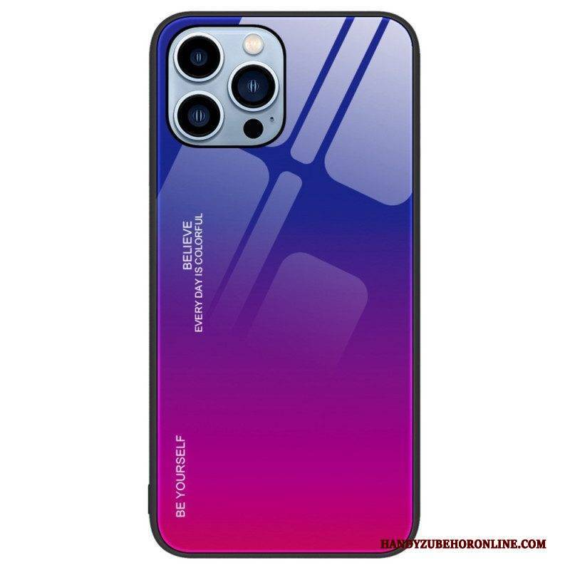 Hülle Für iPhone 14 Pro Gehärtetes Glas. Sei Du Selbst
