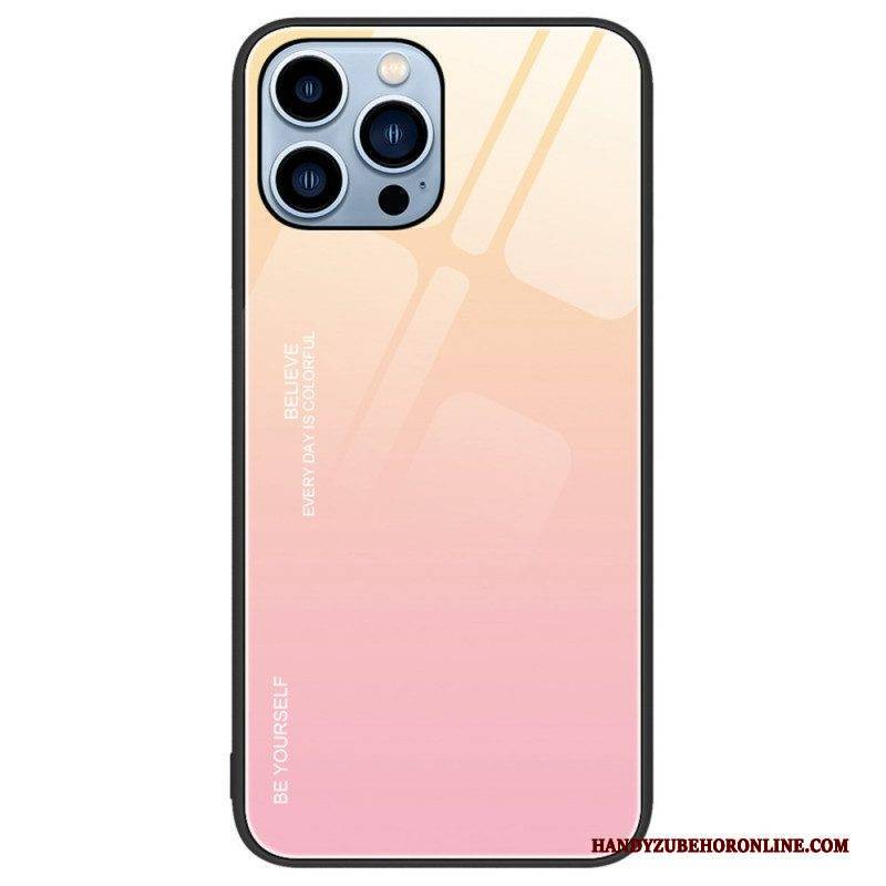 Hülle Für iPhone 14 Pro Gehärtetes Glas. Sei Du Selbst