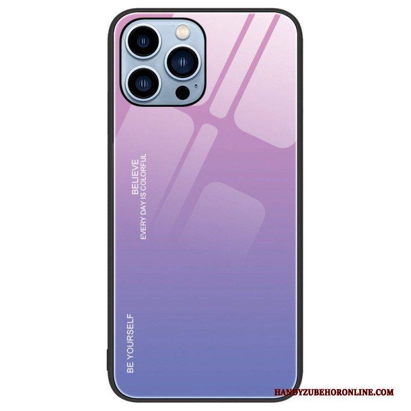Hülle Für iPhone 14 Pro Gehärtetes Glas. Sei Du Selbst