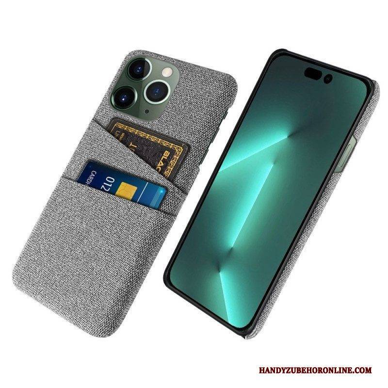Hülle Für iPhone 14 Pro Max Kartenhalter Aus Stoff