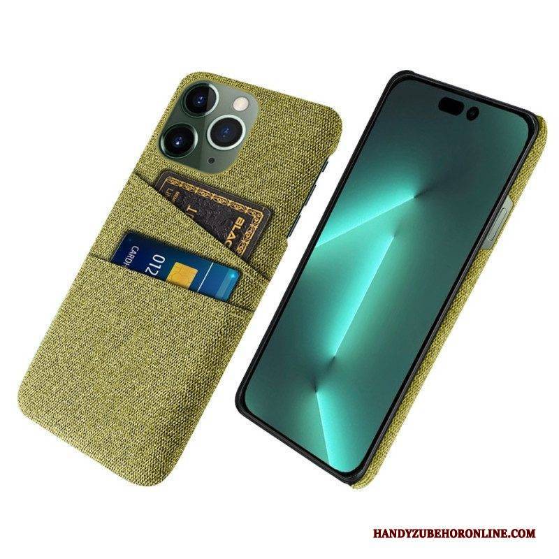 Hülle Für iPhone 14 Pro Max Kartenhalter Aus Stoff