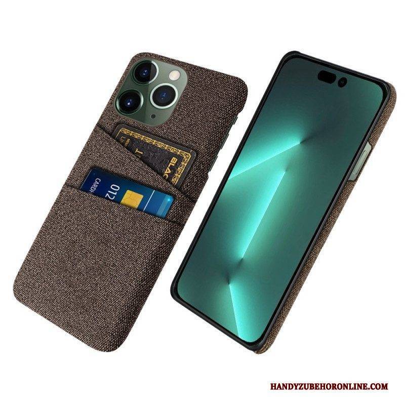 Hülle Für iPhone 14 Pro Max Kartenhalter Aus Stoff