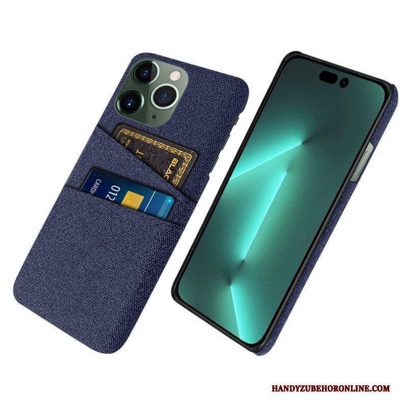 Hülle Für iPhone 14 Pro Max Kartenhalter Aus Stoff