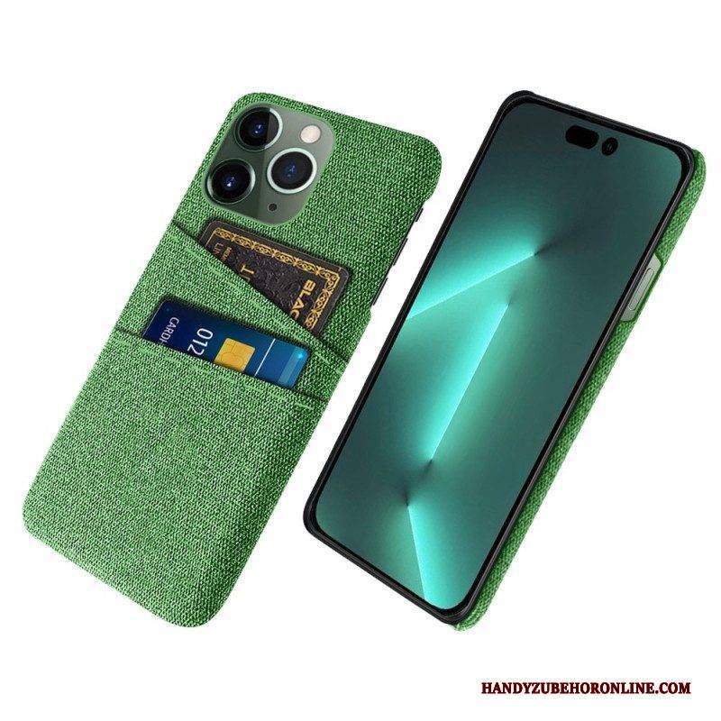Hülle Für iPhone 14 Pro Max Kartenhalter Aus Stoff
