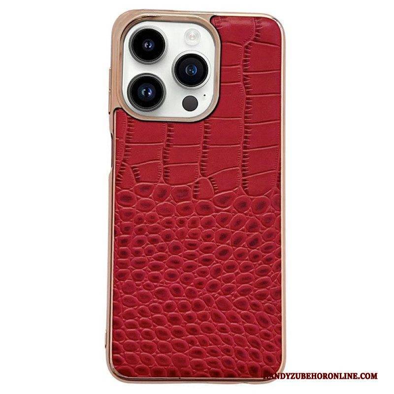 Hülle Für iPhone 14 Pro Max Leder Mit Krokodilstruktur