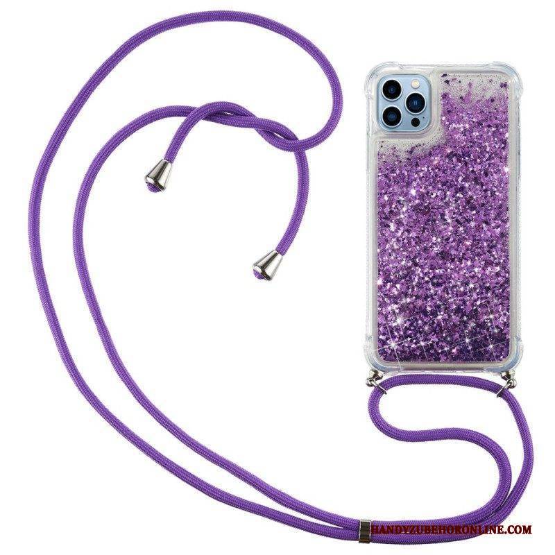 Hülle Für iPhone 14 Pro Mit Kordel Kordelzug-pailletten-design