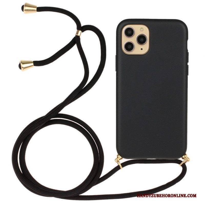 Hülle Für iPhone 14 Pro Mit Kordel Weizenstrohschnur