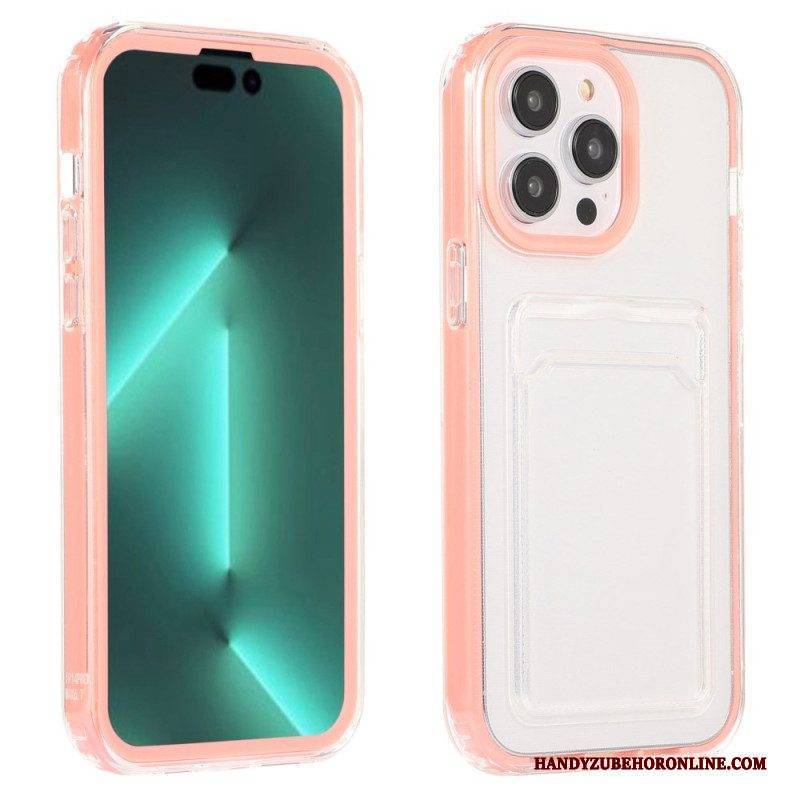 Hülle Für iPhone 14 Pro Transparenter Kartenhalter