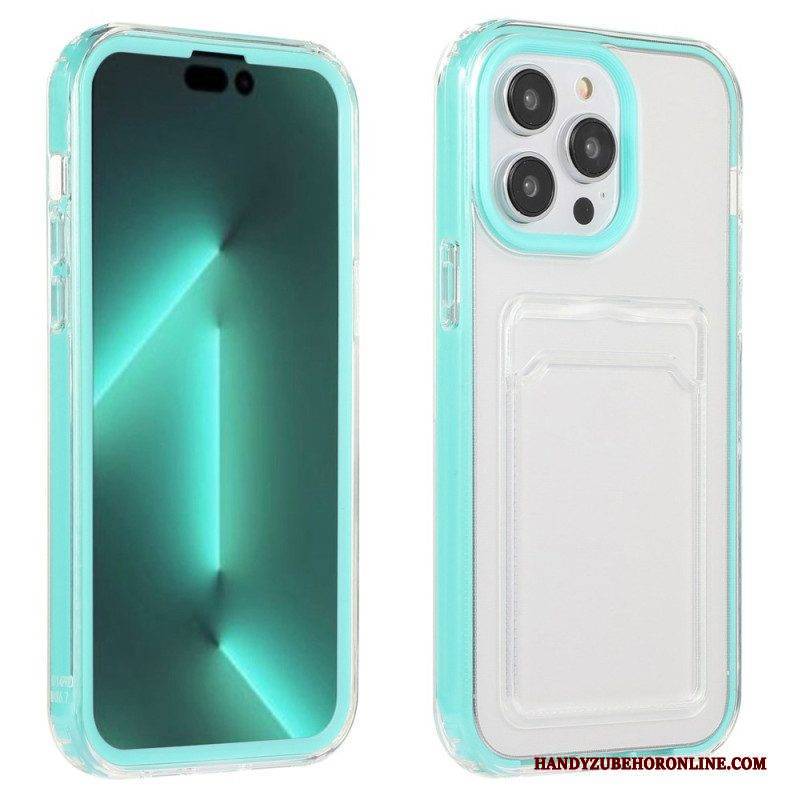 Hülle Für iPhone 14 Pro Transparenter Kartenhalter