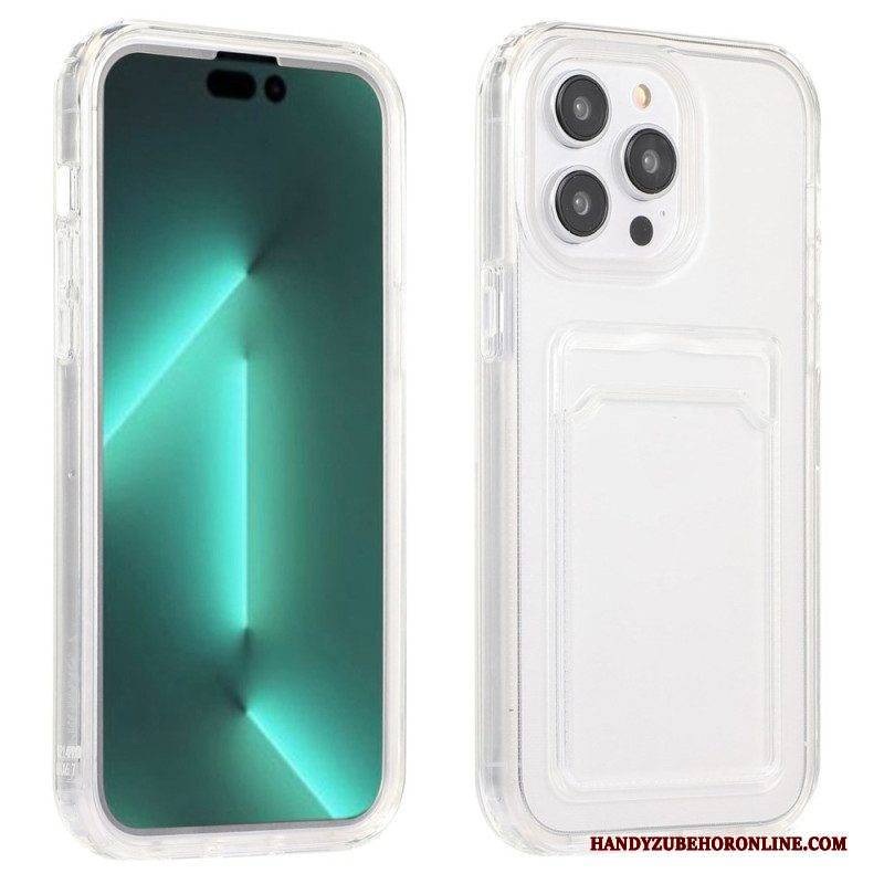 Hülle Für iPhone 14 Pro Transparenter Kartenhalter