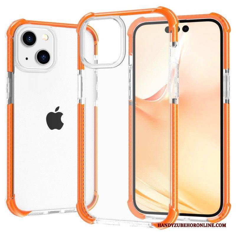 Hülle Für iPhone 14 Transparente Farbige Kanten