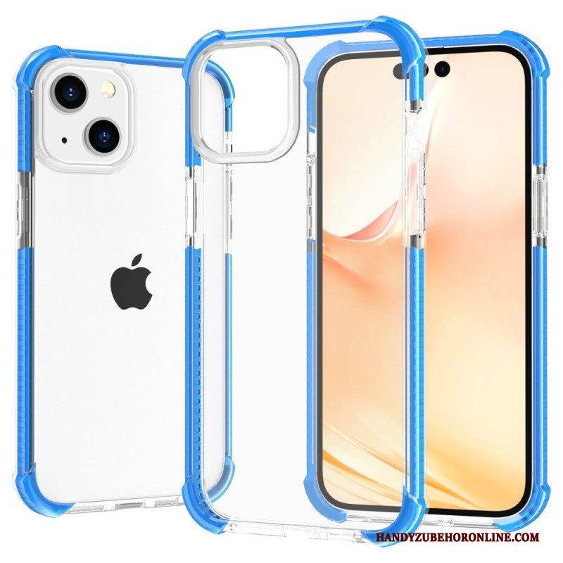 Hülle Für iPhone 14 Transparente Farbige Kanten