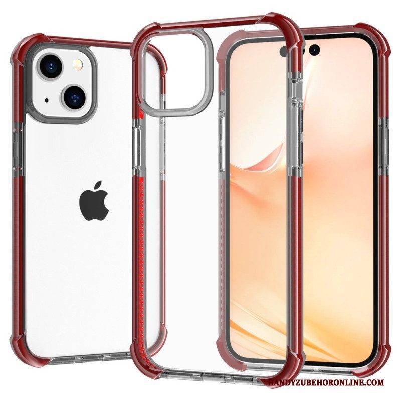 Hülle Für iPhone 14 Transparente Farbige Kanten