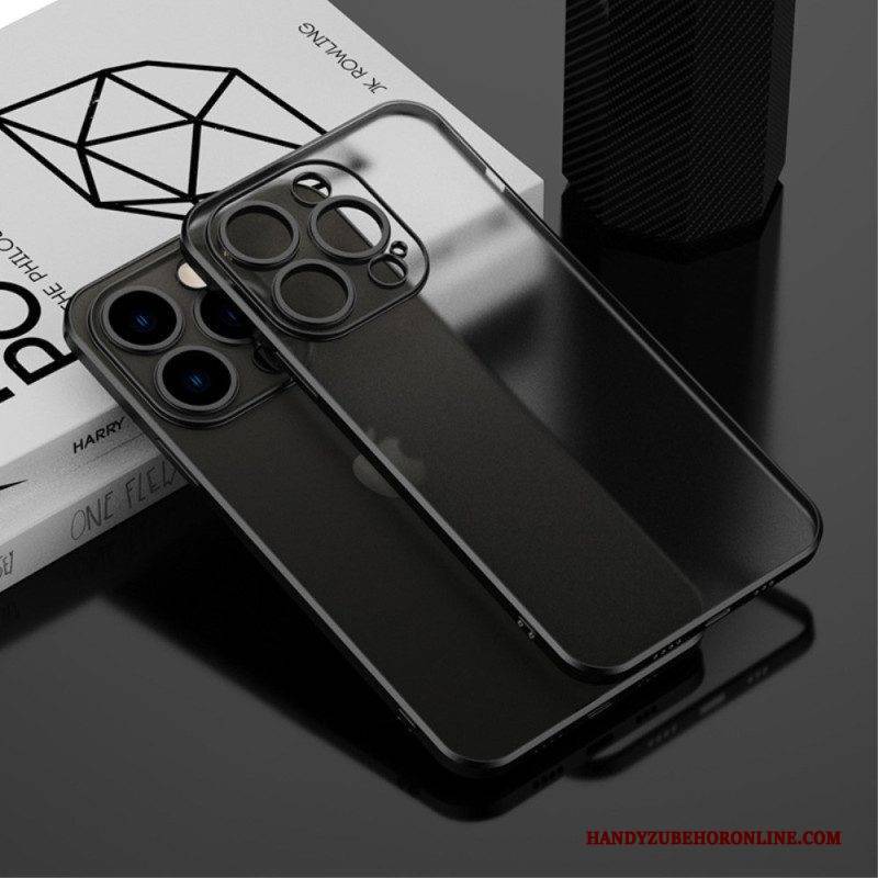 Hülle Für iPhone 14 Transparenter Metallic-stil