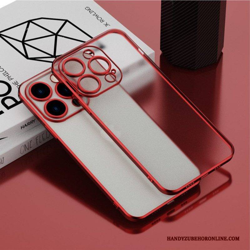 Hülle Für iPhone 14 Transparenter Metallic-stil
