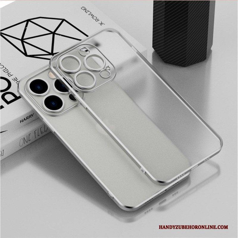 Hülle Für iPhone 14 Transparenter Metallic-stil