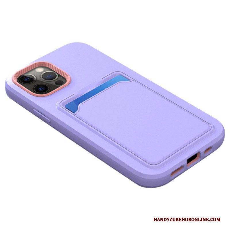 Hülle Für iPhone 14 Zweifarbiger Kartenhalter