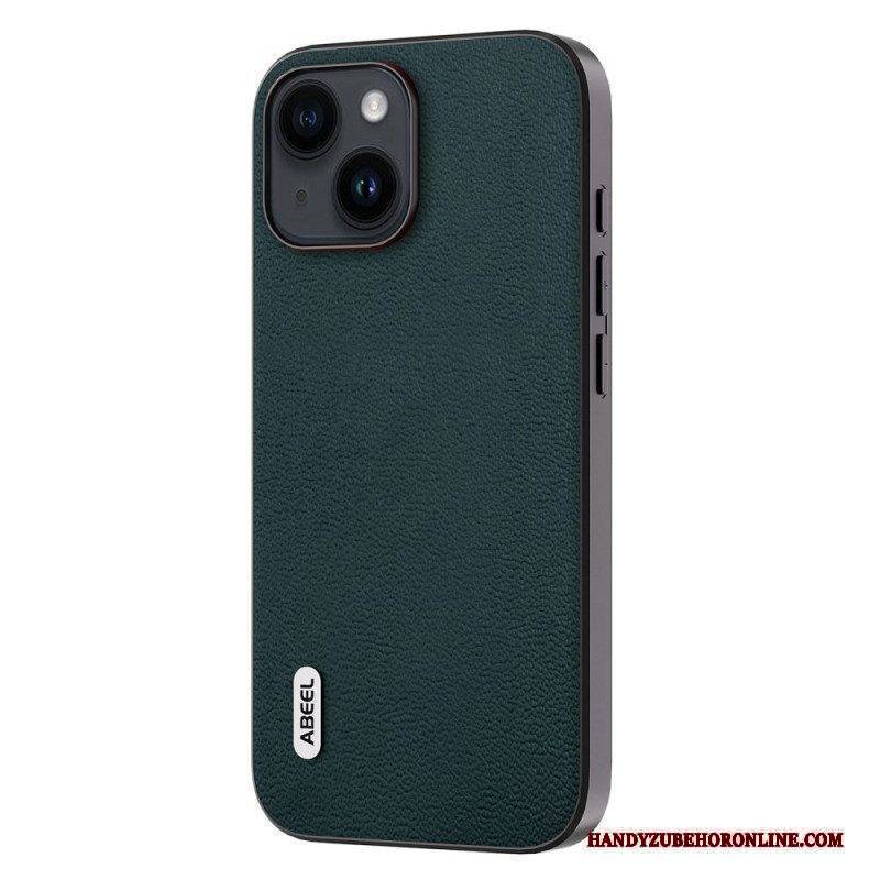 Hülle Für iPhone 15 Plus Echtes Abeel-leder