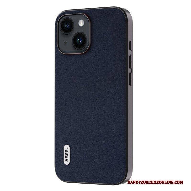 Hülle Für iPhone 15 Plus Echtes Nappaleder Abeel