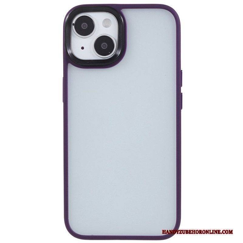 Hülle Für iPhone 15 Plus Rückseite Aus Acryl Und Kanten Aus Silikon