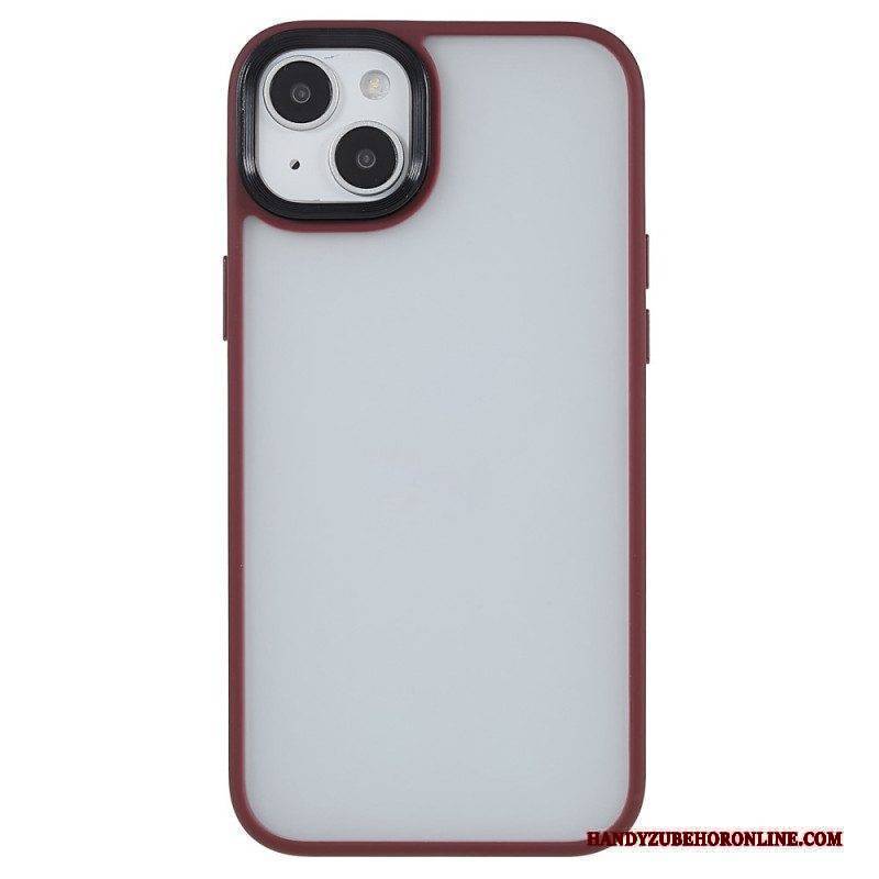 Hülle Für iPhone 15 Plus Rückseite Aus Acryl Und Kanten Aus Silikon