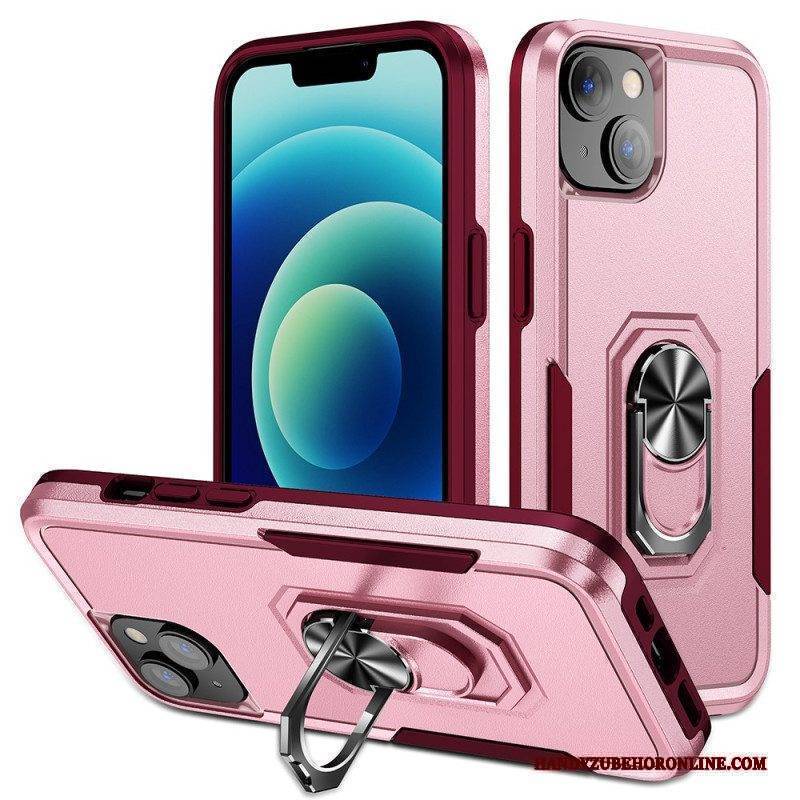 Hülle Für iPhone 15 Zweifarbiger Stützring
