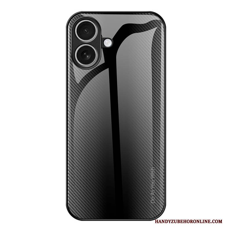 Hülle Für iPhone 17 Gehärtetes Glas In Carbonfaser-optik