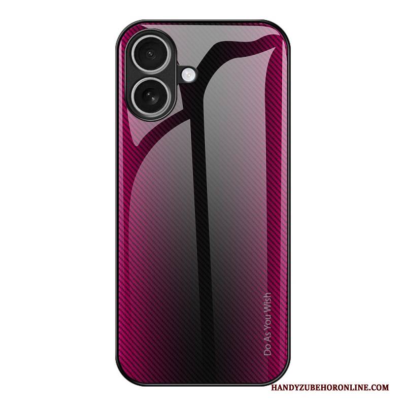 Hülle Für iPhone 17 Gehärtetes Glas In Carbonfaser-optik