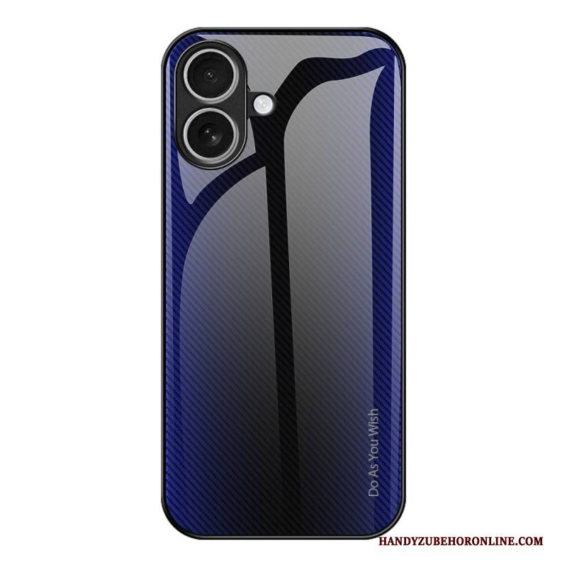 Hülle Für iPhone 17 Gehärtetes Glas In Carbonfaser-optik