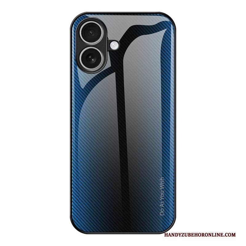 Hülle Für iPhone 17 Gehärtetes Glas In Carbonfaser-optik