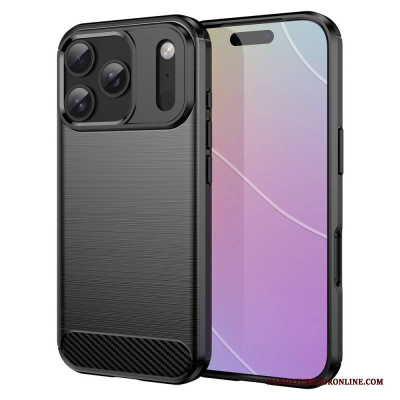 Hülle Für iPhone 17 Pro Gebürstete Kohlefaser