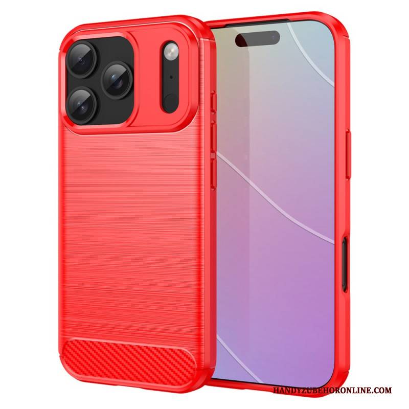 Hülle Für iPhone 17 Pro Gebürstete Kohlefaser