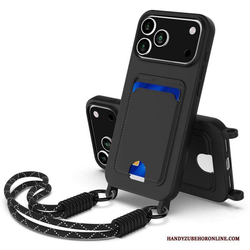 Hülle Für iPhone 17 Pro Max Kartenhalter Mit Kordel Halter