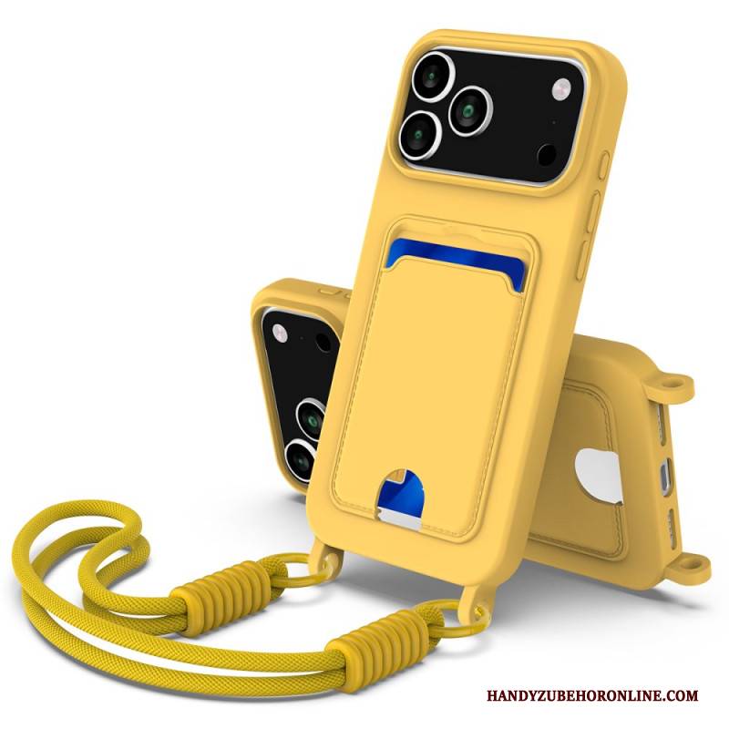 Hülle Für iPhone 17 Pro Max Kartenhalter Mit Kordel Halter