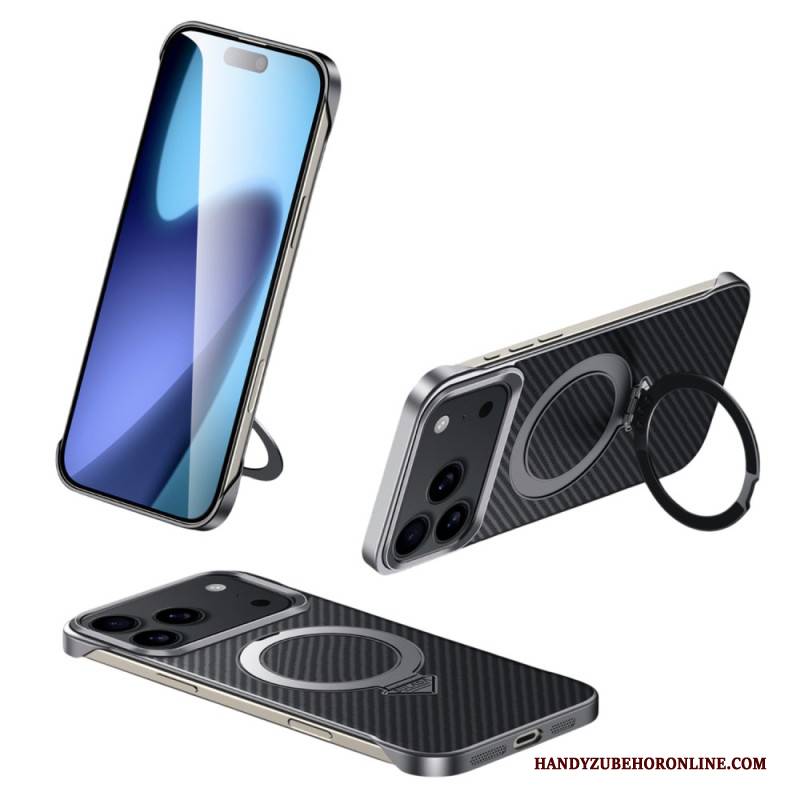 Hülle Für iPhone 17 Pro Max Magsafe Carbonfaser-ringhalterung