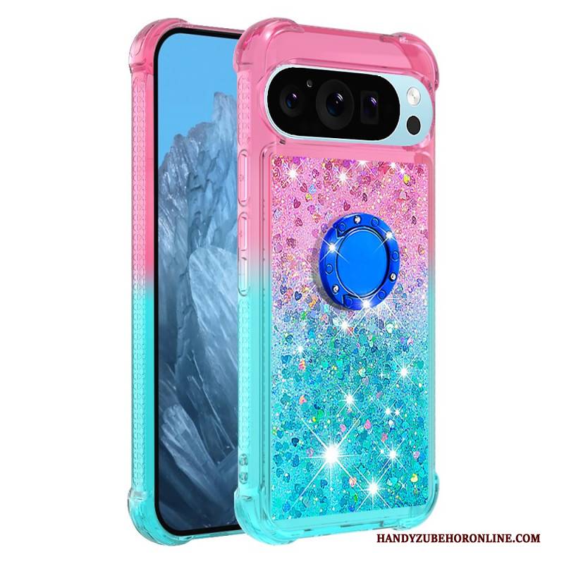 Hülle Google Pixel 10 Pro Xl Handyhülle Glitzer-farbverlauf Mit Ringhalter