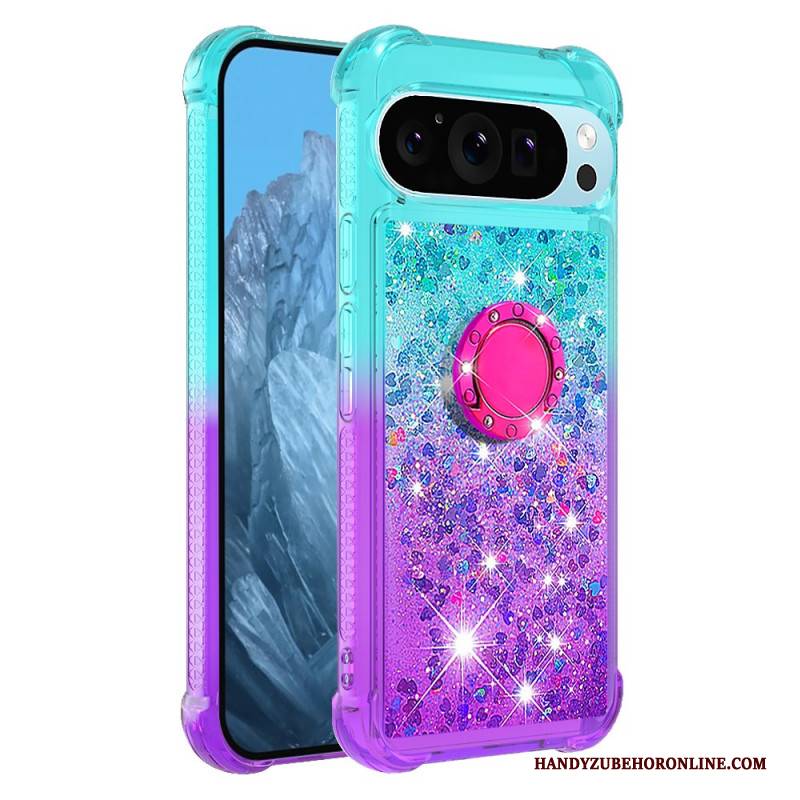 Hülle Google Pixel 10 Pro Xl Handyhülle Glitzer-farbverlauf Mit Ringhalter