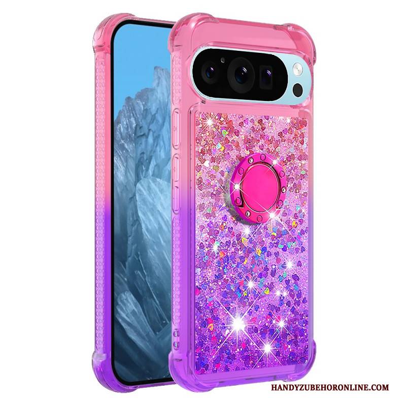 Hülle Google Pixel 10 Pro Xl Handyhülle Glitzer-farbverlauf Mit Ringhalter