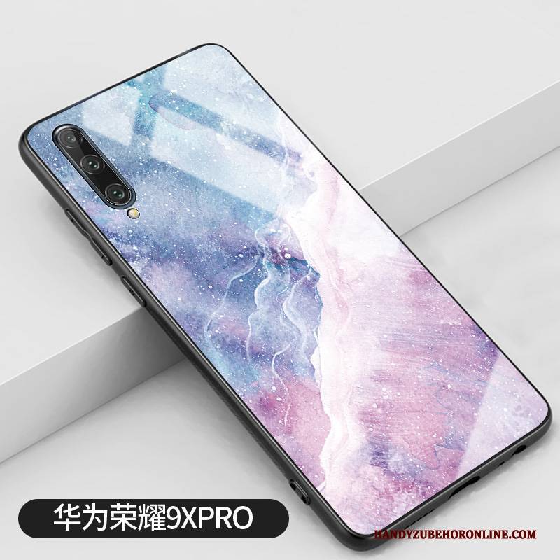 Hülle Honor 9x Pro Silikon Rosa Anti-sturz, Case Honor 9x Pro Schutz Glas Handyhüllen