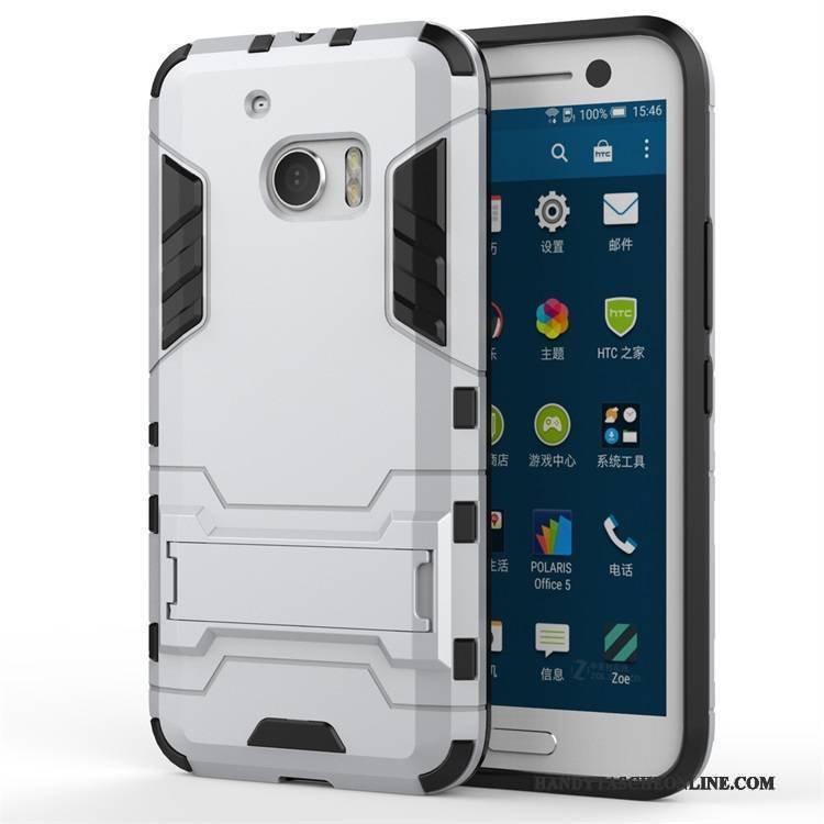 Hülle Htc Desire 10 Lifestyle Halterung Dunkel Schwer, Case Htc Desire 10 Lifestyle Schutz Grau Handyhüllen