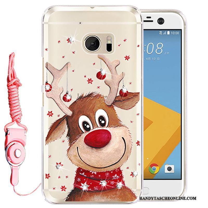 Hülle Htc Desire 10 Lifestyle Strass Gold Handyhüllen, Case Htc Desire 10 Lifestyle Schutz