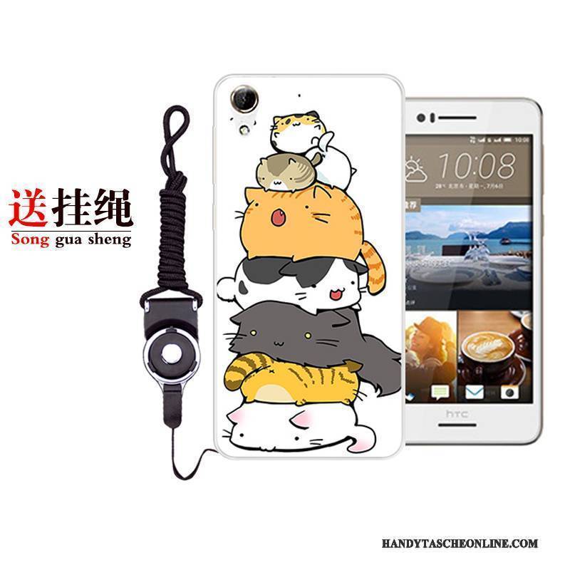 Hülle Htc Desire 728 Schutz Persönlichkeit Weiß, Case Htc Desire 728 Karikatur Handyhüllen Rot