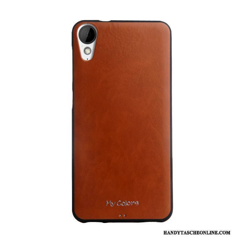 Hülle Htc Desire 825 Lederhülle Blau Business, Case Htc Desire 825 Weiche Handyhüllen