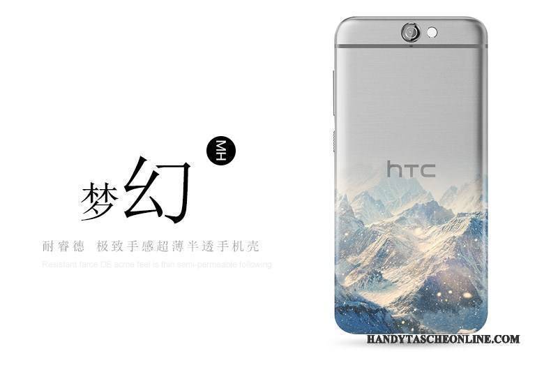 Hülle Htc One A9 Prägung Nubuck Grau, Case Htc One A9 Schutz Schlank Transparent