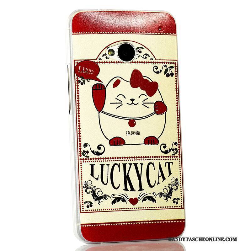 Hülle Htc One M7 Karikatur Schlank Trend, Case Htc One M7 Schutz Hellblau Handyhüllen