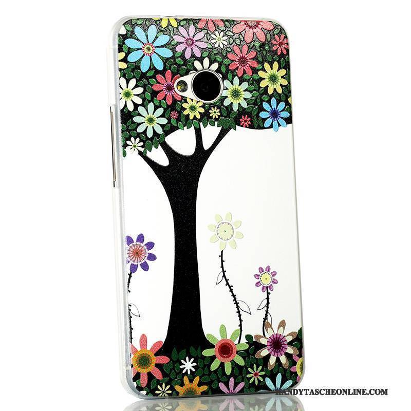 Hülle Htc One M7 Karikatur Schlank Trend, Case Htc One M7 Schutz Hellblau Handyhüllen