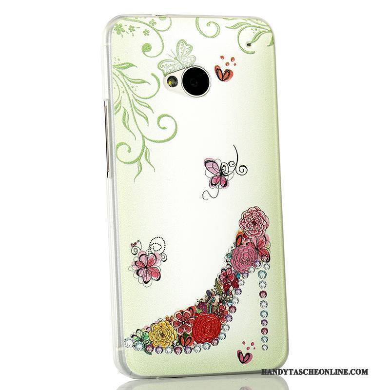 Hülle Htc One M7 Karikatur Schlank Trend, Case Htc One M7 Schutz Hellblau Handyhüllen