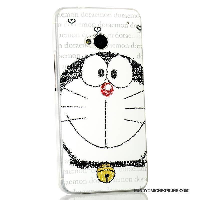 Hülle Htc One M7 Karikatur Schlank Trend, Case Htc One M7 Schutz Hellblau Handyhüllen